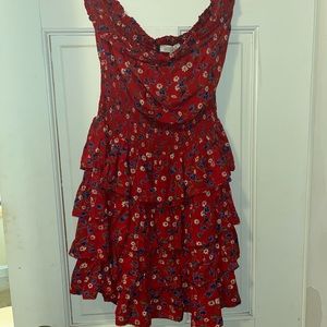 Red Floral Dress